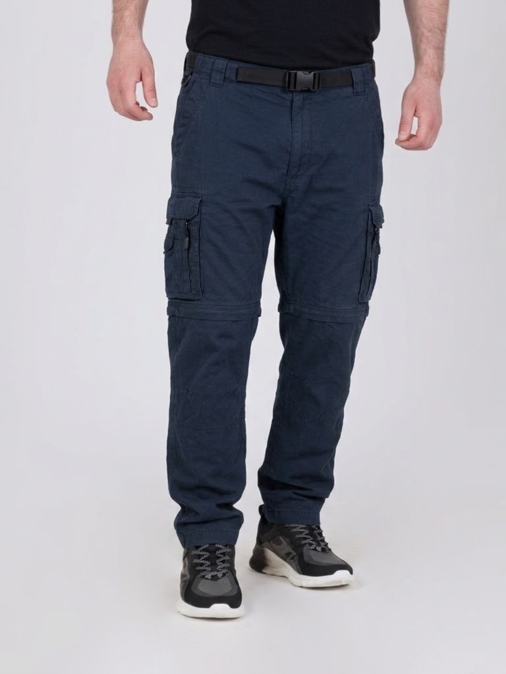 BC Clothing Convertible Cargo Pants Men's XL Navy Blue Hiking Outdoor Shorts